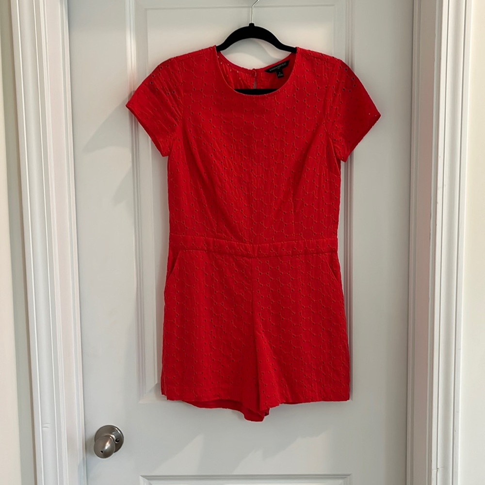 Banana Republic Salmon/Peach Short Sleeve Romper